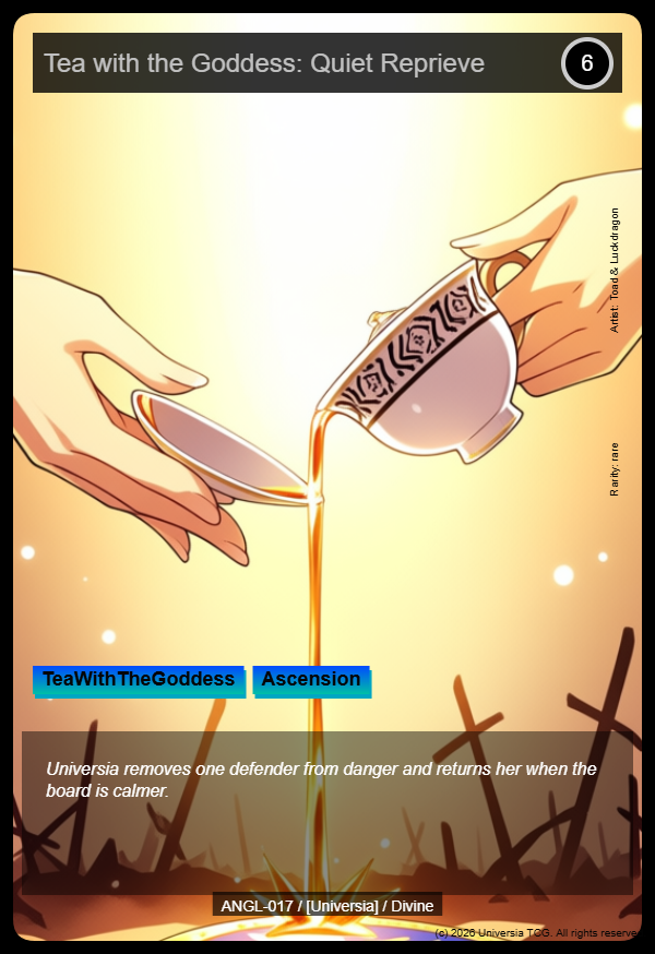 Tea with the Goddess: Quiet Reprieve card