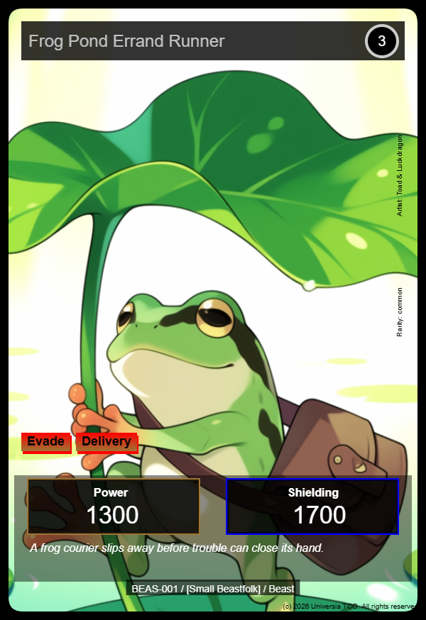 Frog Pond Errand Runner card