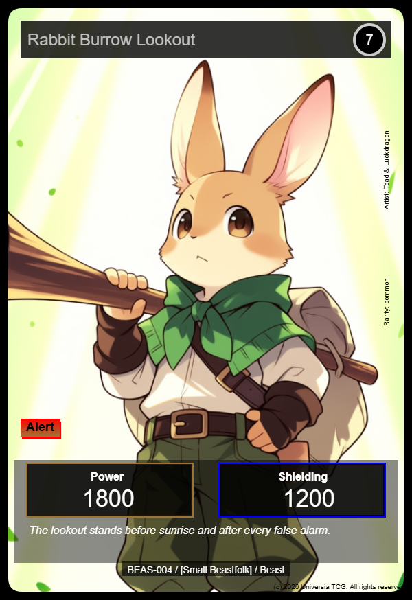 Rabbit Burrow Lookout card