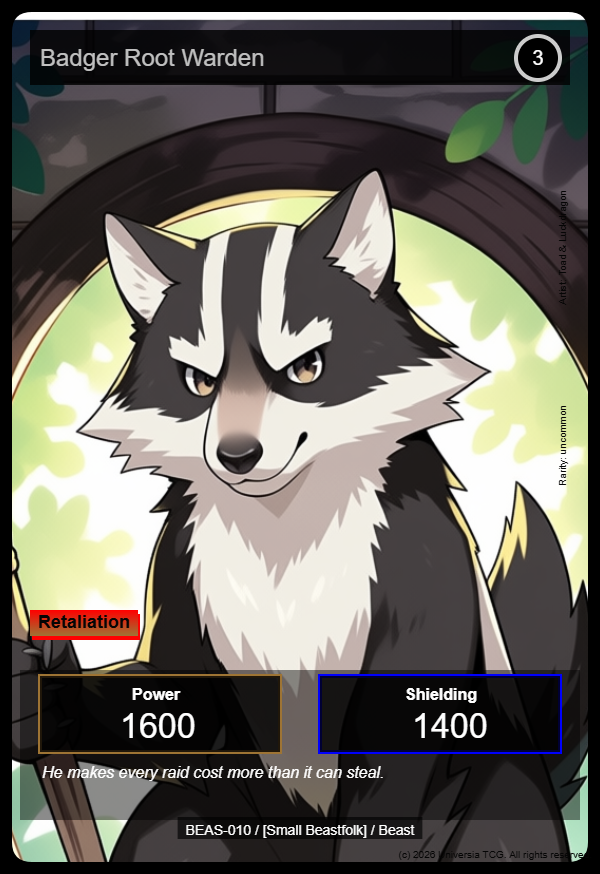 Badger Root Warden card