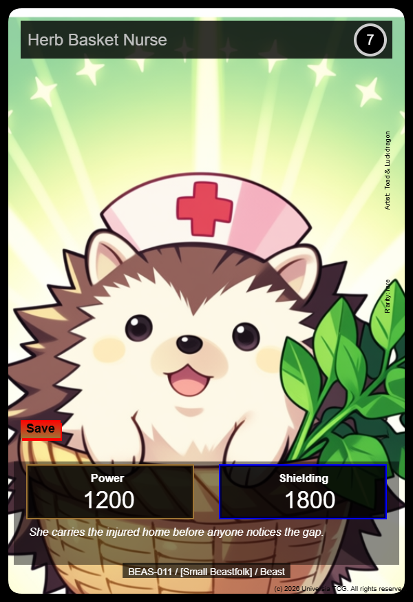 Herb Basket Nurse card