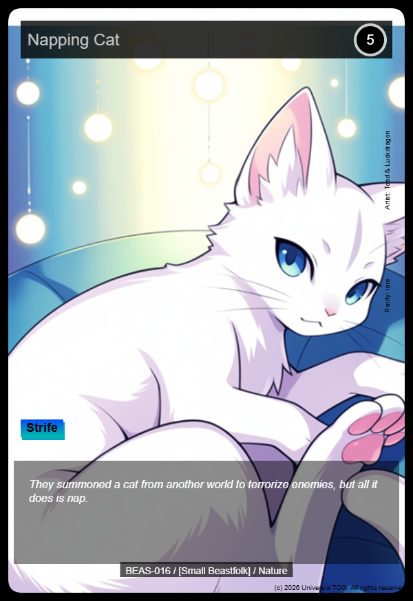 Napping Cat card