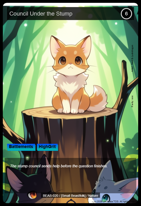 Council Under the Stump card