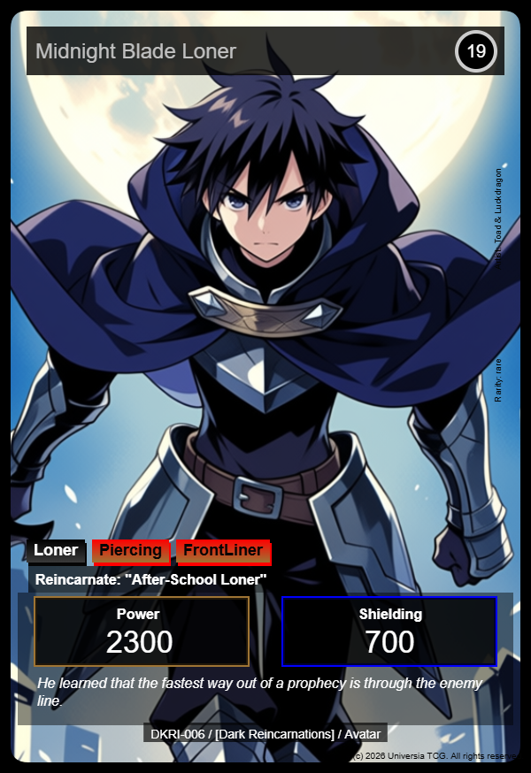 Midnight Blade Loner card