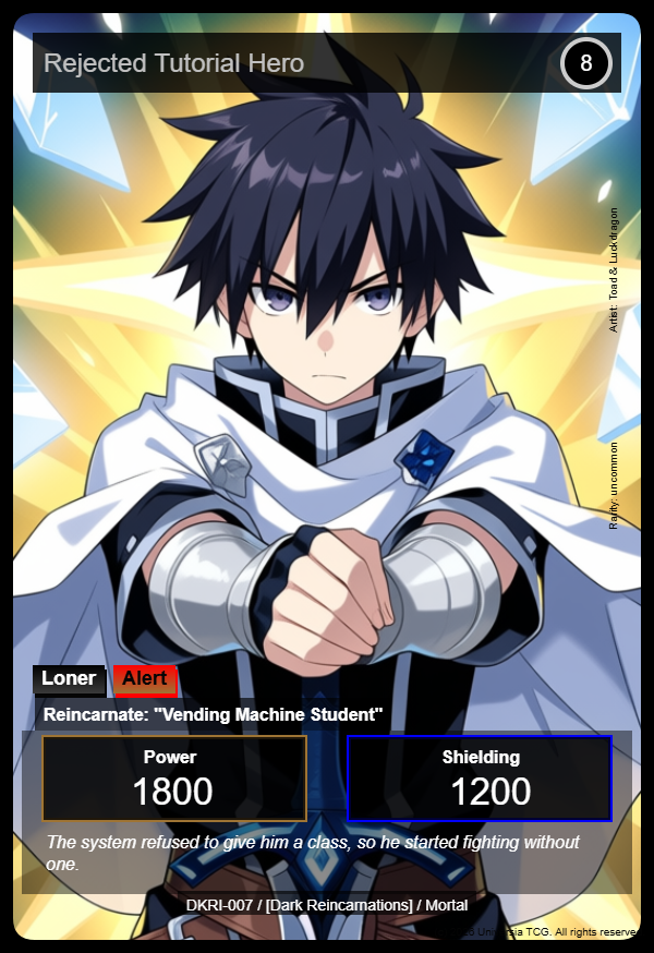 Rejected Tutorial Hero card
