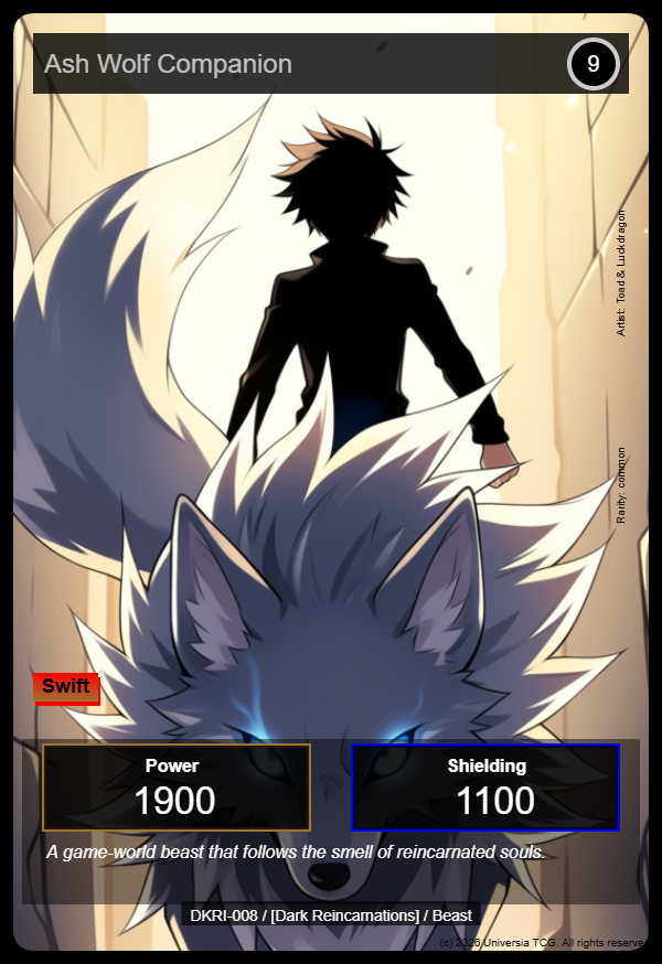 Ash Wolf Companion card