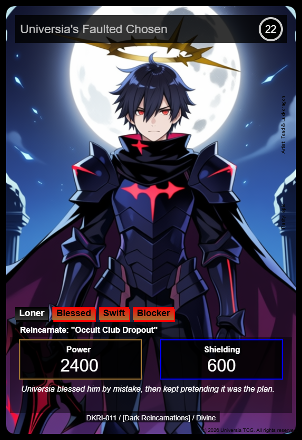 Universia's Faulted Chosen card