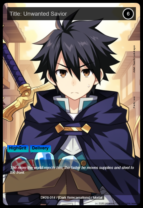 Title: Unwanted Savior card