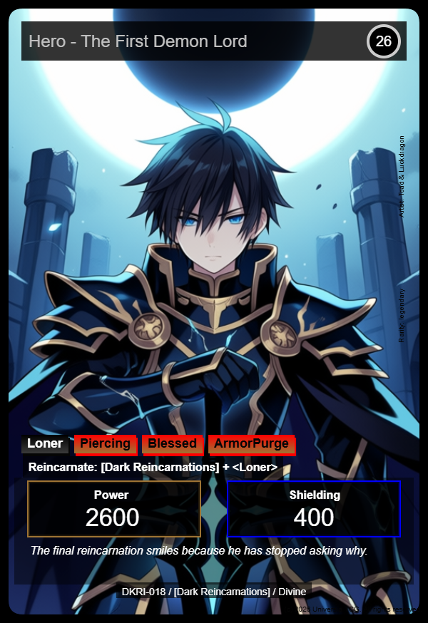 Hero - The First Demon Lord card