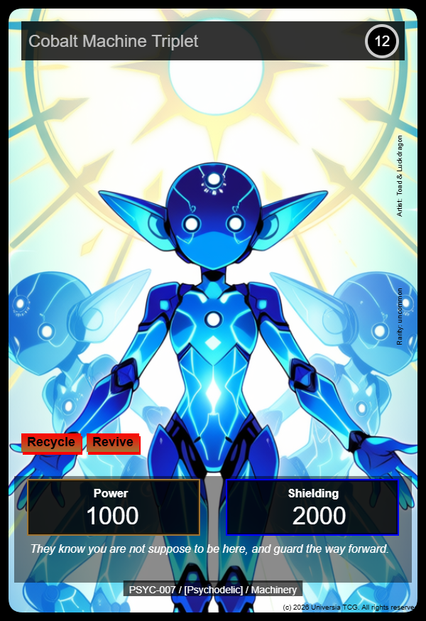 Cobalt Machine Triplet card