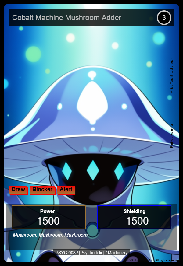 Cobalt Machine Mushroom Adder card