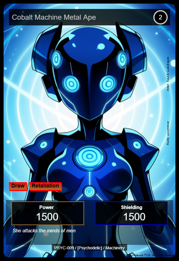 Cobalt Machine Metal Ape card