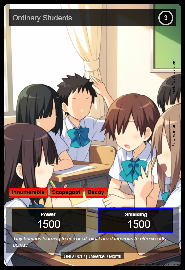 Ordinary Students card