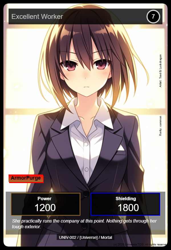 Excellent Worker card