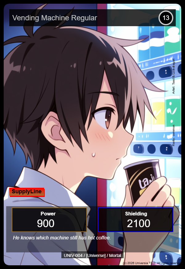 Vending Machine Regular card