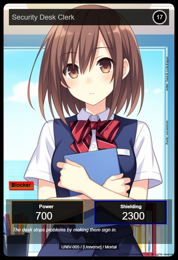Security Desk Clerk card