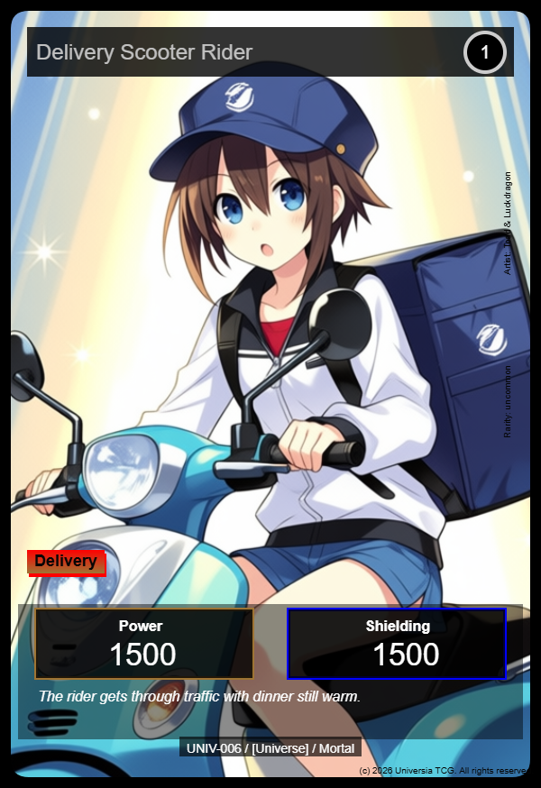 Delivery Scooter Rider card