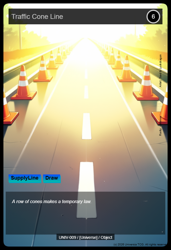 Traffic Cone Line card