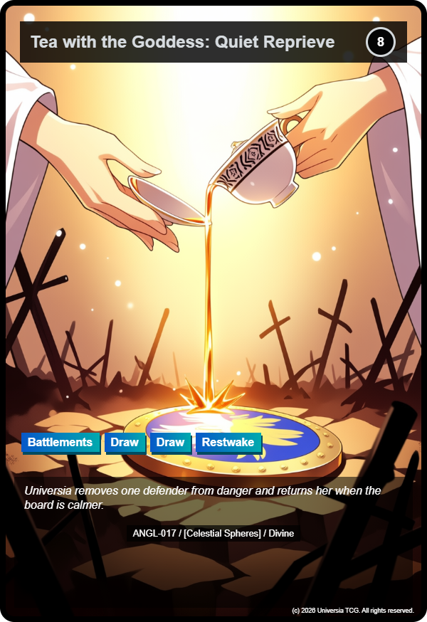 Tea with the Goddess: Quiet Reprieve card