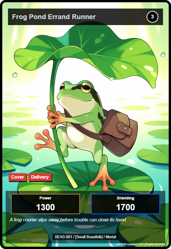 Frog Pond Errand Runner card