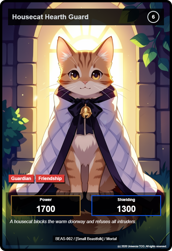 Housecat Hearth Guard card