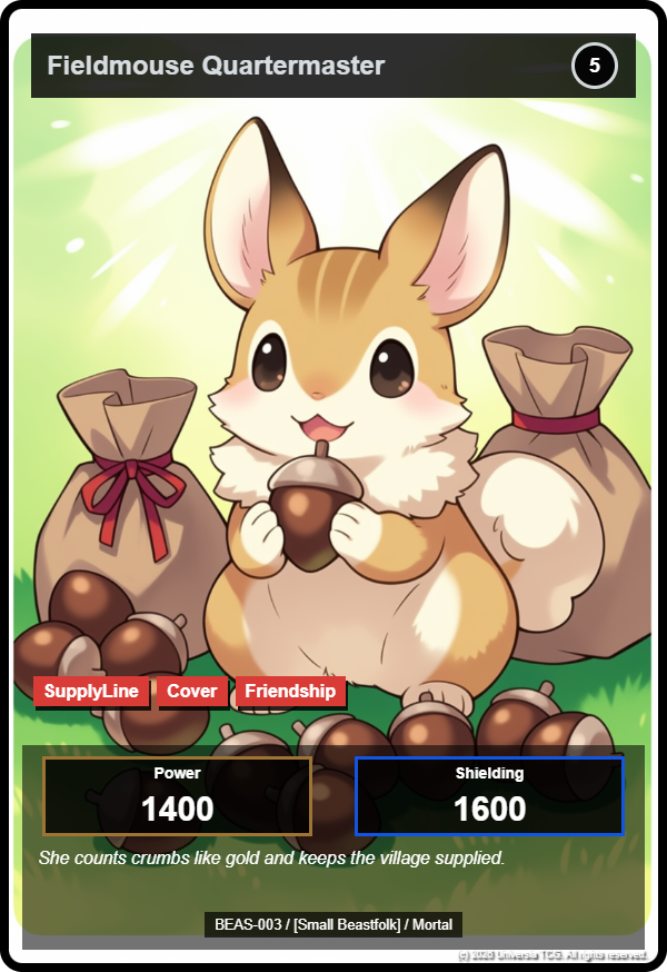 Fieldmouse Quartermaster card