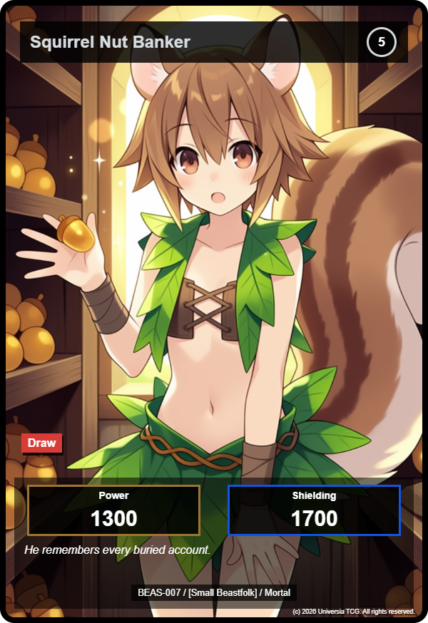 Squirrel Nut Banker card
