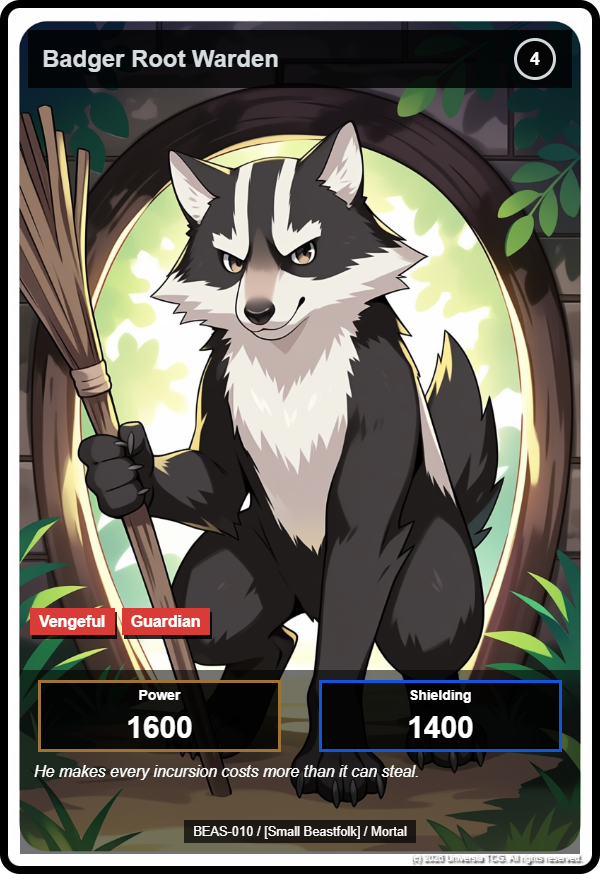 Badger Root Warden card