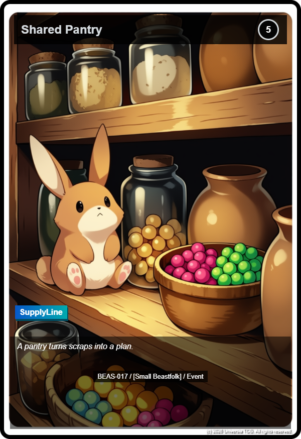 Shared Pantry card