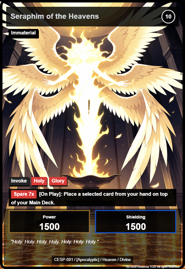 Seraphim of the Heavens card
