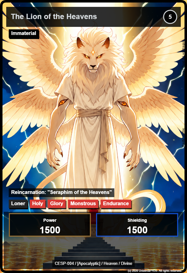 The Lion of the Heavens card