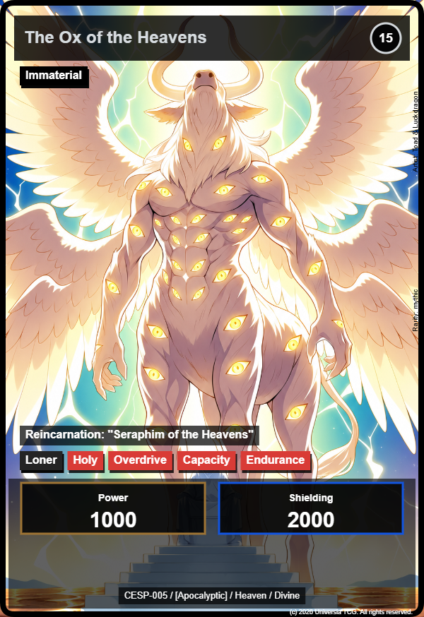 The Ox of the Heavens card