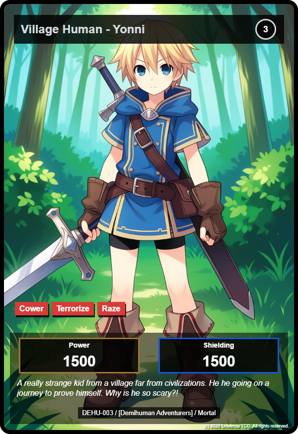 Village Human - Yonni card