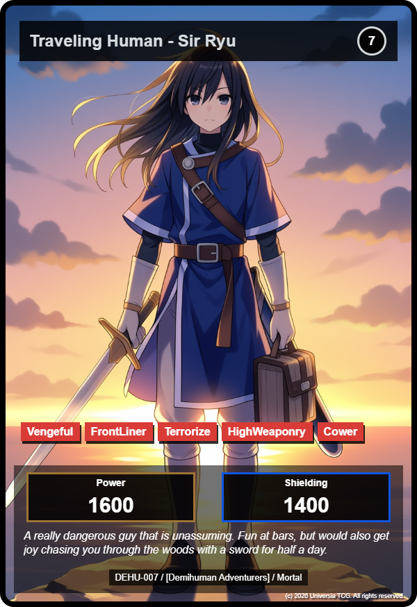 Traveling Human - Sir Ryu card