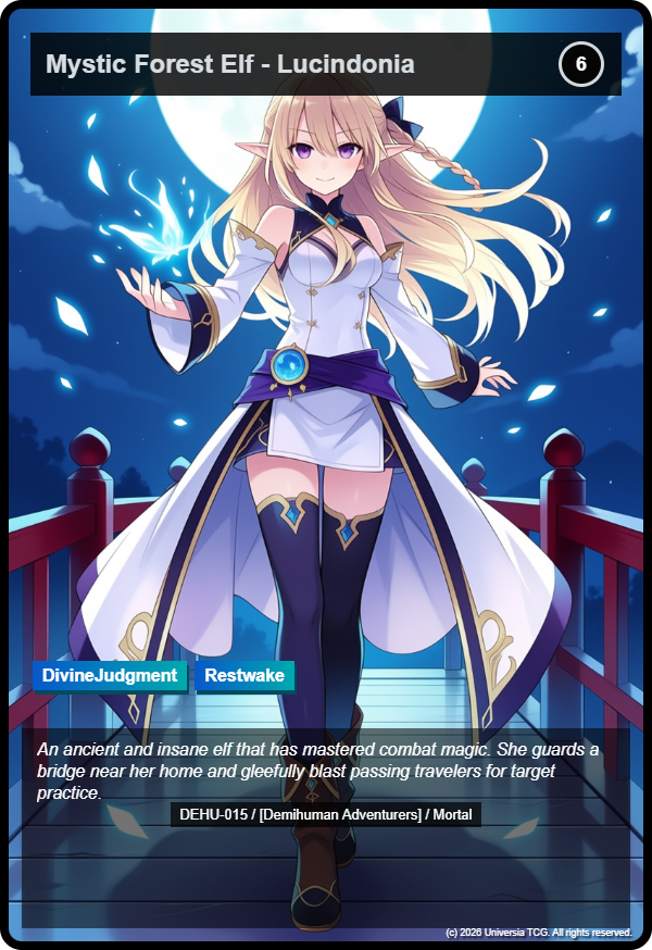 Mystic Forest Elf - Lucindonia card