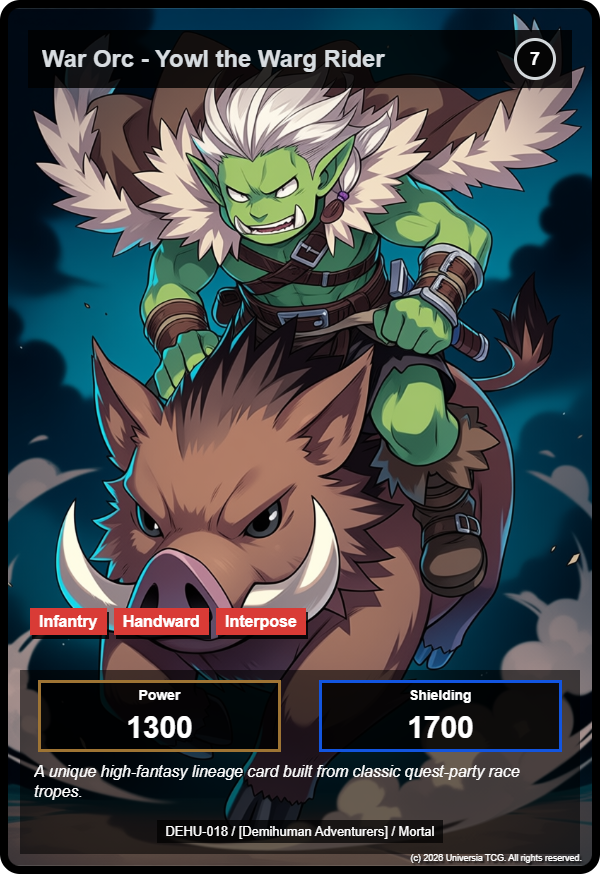 War Orc - Yowl the Warg Rider card