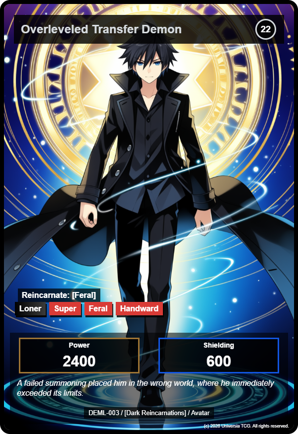 Overleveled Transfer Demon card