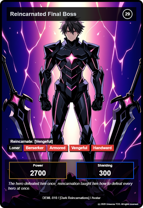 Reincarnated Final Boss card