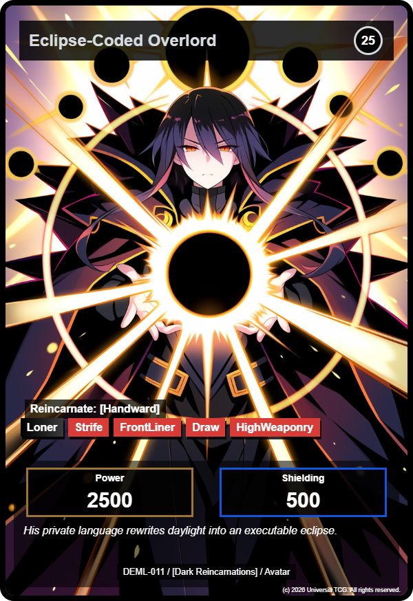 Eclipse-Coded Overlord card