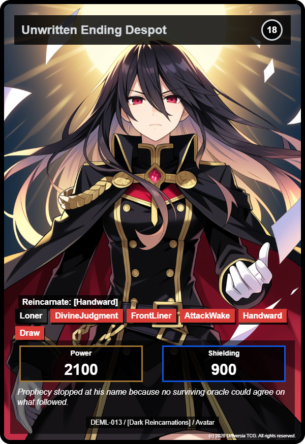 Unwritten Ending Despot card