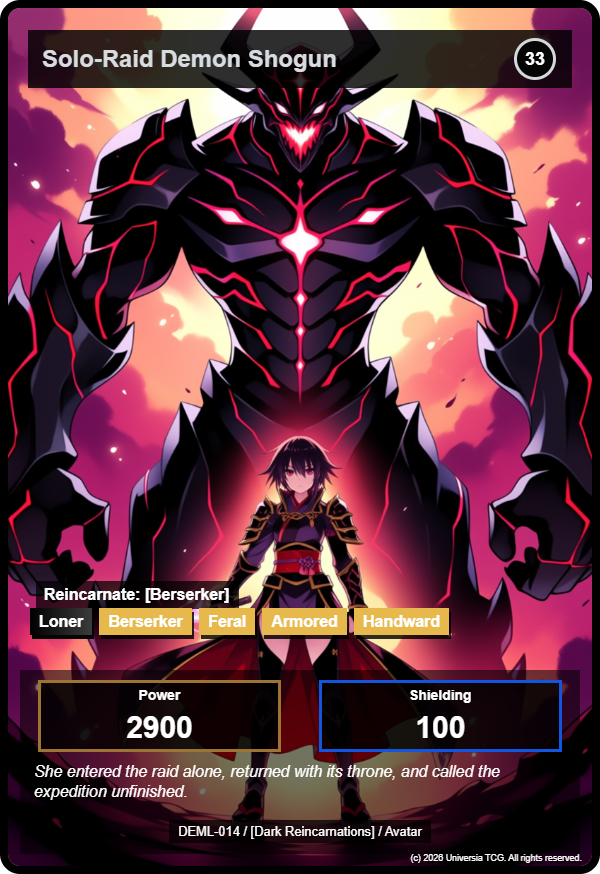 Solo-Raid Demon Shogun card