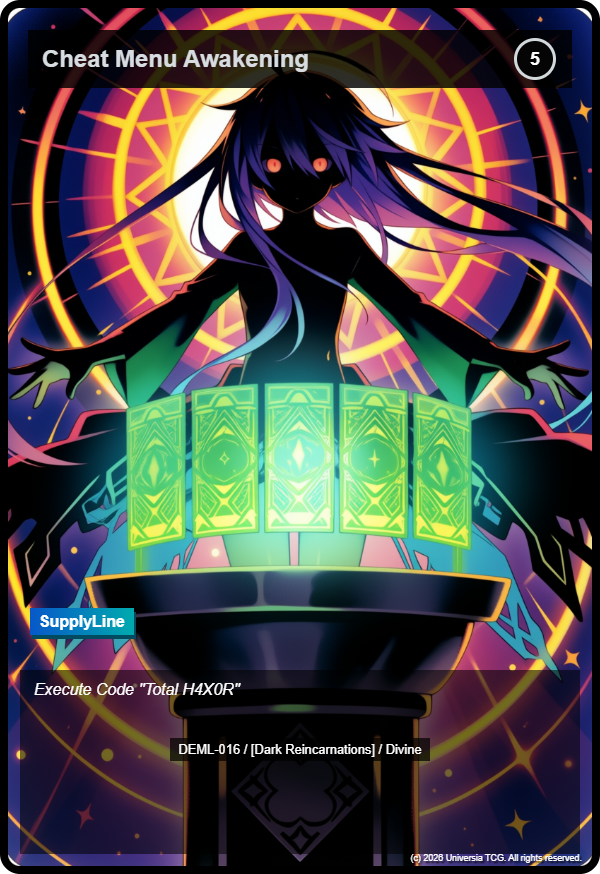 Cheat Menu Awakening card