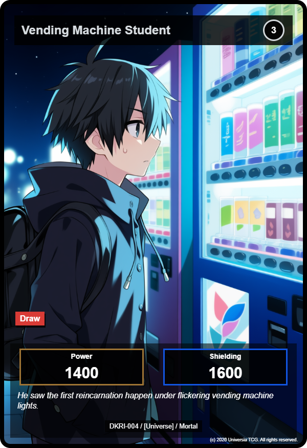 Vending Machine Student card