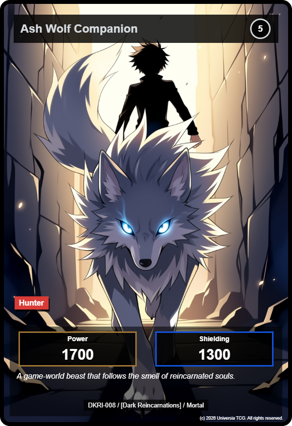 Ash Wolf Companion card