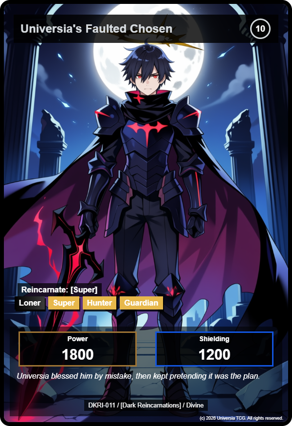 Universia's Faulted Chosen card