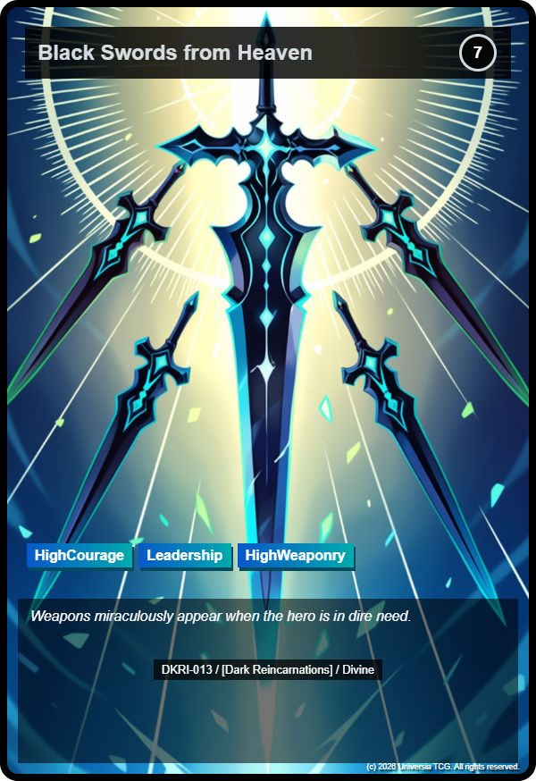 Black Swords from Heaven card