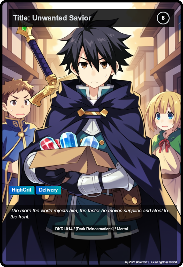 Title: Unwanted Savior card