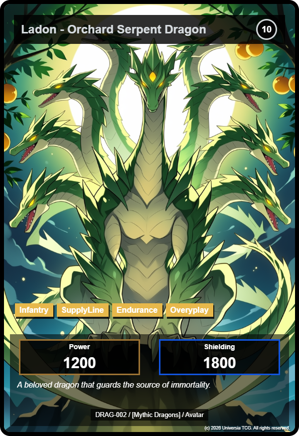 Ladon - Orchard Serpent Dragon card