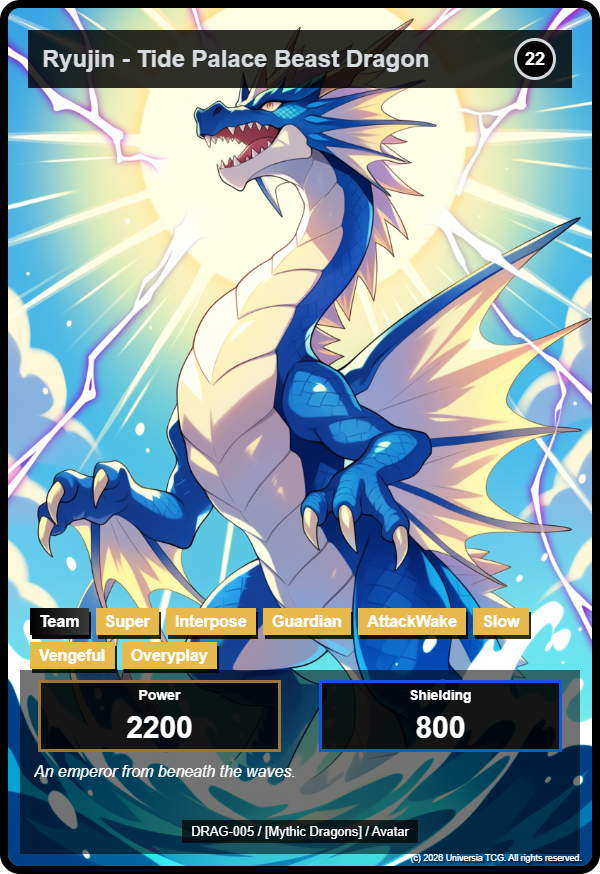 Ryujin - Tide Palace Beast Dragon card