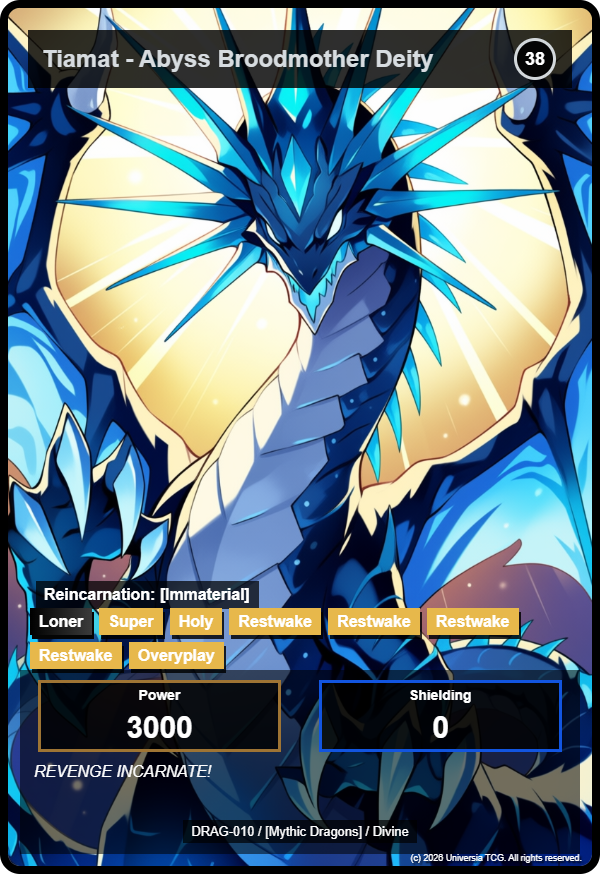 Tiamat - Abyss Broodmother Deity card